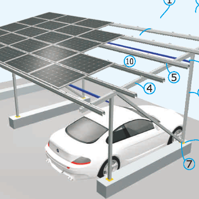 太阳能光伏车棚支架